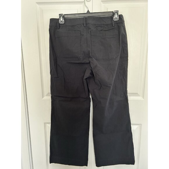 J.Crew Factory $118.00 Wide Leg Patch Pocket Pants Black Size 32P - Picture 3 of 12